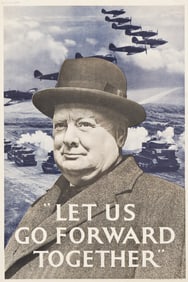 Designer Unknown. "Let Us Go Forward Together." 1940. 29¾x20 inches, 75¾x51 cm.