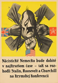Sandor Ek. [Nazi Germany Will Be Conquered in the Shortest Time]. 1945. 33¼x23½ inches,