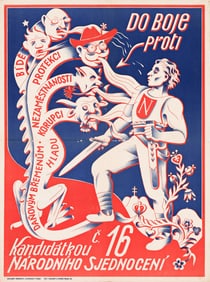 Designer Unknown. [To Fight Against / Unemployment / Hunger . . . Candidate No. 16 of the National