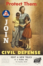 Harold Stevenson. Join Civil Defense. Two posters. 1951. Sizes vary.