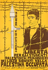Elisabetta Carboni Montaldo. Liberta Per Glie Studenti / Palestina Occupata. 1972. 39½x27
