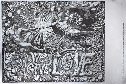 Martin Sharp. Live Give Love. 1967. 19¾x29¾ inches, 50¼x75½ cm.