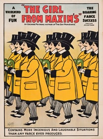 Archie Gunn. The Girl from Maxim's. Two posters. 1899. Each approximately 40¼x30¼ inches,