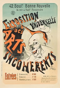 Jules Chéret. Exposition des Arts Incohérents. 1886. 23¾x16¼ inches, 60¼