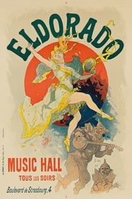 Jules Chéret. Eldorado / Music Hall. 1894. 23½x15½ inches, 59¾x39½ cm.