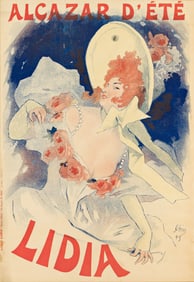 Jules Chéret. Alcazar d'Été / Lidia. 1895. 49½x34 inches, 125¾x86¼ cm.