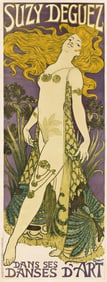 Eugène Grasset. Suzy Deguez / Danses d'Art. 1905. 77½x30 inches, 197x76½ cm.