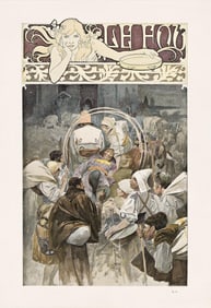 Alphonse Mucha. Le Fou / [Figaro Illustré]. Title page. 1897. 15¼x10¾ inches,
