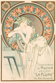 Alphonse Mucha. Toutes les Oeuvres de Mucha. 1898. 24½x17 inches, 62¼x43¼ cm.