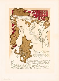 Alphonse Mucha. Salon des Cent. Maitres de l'Affiche pl. 94. 1897. 15½x11¼ inches, 39&#189