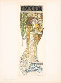 Alphonse Mucha. Gismonda. Maitres de l'Affiche pl. 27. 1896. 15½x11 inches, 39½x28 cm.