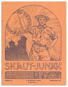 Alphonse Mucha. [Maj] & [Skaut - Junak]. Group of 6 booklets. Each approximately 12x9 inches,