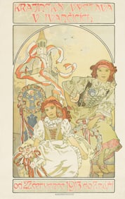 Alphonse Mucha. Krajinská Vystava v Ivancicích. 1912. 37¼x23¾ inches, 94½