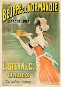 PAL (Jean De Paléologue, 1860-1942) Beurre de Normandie. Circa 1900. 63¼x44½ inches,
