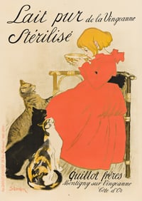 Théophile-Alexandre Steinlen. Lait Pur Stérilisé. 1894. 55½x39½ inches,