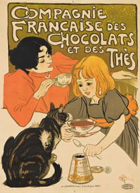 Théophile-Alexandre Steinlen. Compagnie Francaise des Chocolats et des Thès. 1895. 31&#189