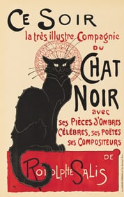 Théophile-Alexandre Steinlen. Chat Noir. 1896. 24½x15½ inches, 62x39½ cm.