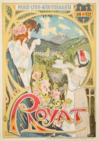Louis Trinquier-Trianon. Royat. Circa 1900. 42½x30 inches, 108x76¼ cm.