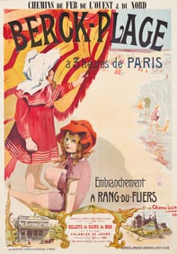 Chambon. Berck - Plage / Chemins de Fer de l'Ouest & du Nord. 1906. 42½x29¾ inches,