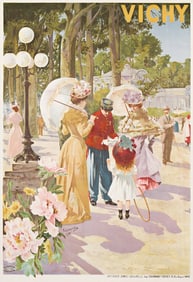 Henri Ganier-Tanconville & H. Gray. Vichy. Circa 1898. 41x28½ inches, 104¼x72½ cm.