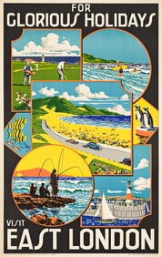 Greig. For Glorious Holidays / Visit East London. Circa 1935. 40x25¼ inches, 101¾x64¼