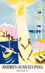 Roland Hugon. Antibes - Juan les Pins / France. Circa 1950s. 39x24 inches, 99x61 cm.