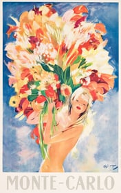Jean-Gabriel Domergue. Monte - Carlo. Circa 1950. 38¼x24 inches, 97x61 cm.