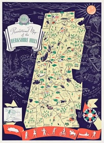 Designer Unknown. Recreation Map of the Berkshire Hills. 1939. 27¾x20¾ inches, 70½