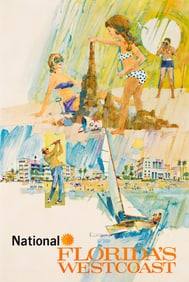 Designer Unknown. National / Florida's West Coast. Circa 1970s. 42x28¼ inches, 106¾x72 cm.