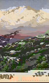 Shep (Charles Shepherd). See India / Darjeeling and Kanchanjunga. 1935. 37½x22½ inches,