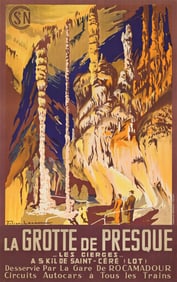 Julien Lacaze. La Grotte de Presque. 39x24½ inches, 99x62¼ cm.