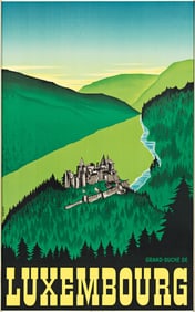 Maurice Benoy. Grand - Duche de Luxembourg. 1930s. 39x24¾ inches, 99x63 cm.