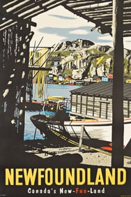 Designer Unknown. Newfoundland / Canada's New - Fun - Land. 35½x23¾ inches, 90¼