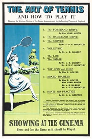 Designer Unknown. The Art of Tennis and How to Play It. 30x20 inches, 76x51 cm.