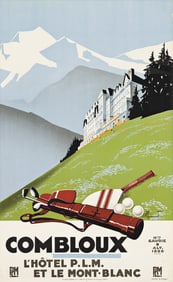 Pierre Commarmond. Combloux. Circa 1930. 40x24½ inches, 101½x62¼ cm.