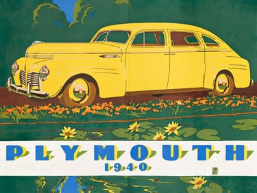 Designer Unknown. Plymouth. 1940. 37¼x49 inches, 94½x124½ cm.