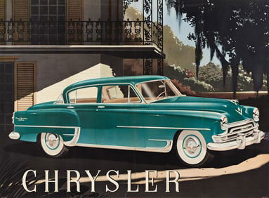 Designer Unknown. Chrysler. 1954. 36½x50 inches, 92¾x127 cm.