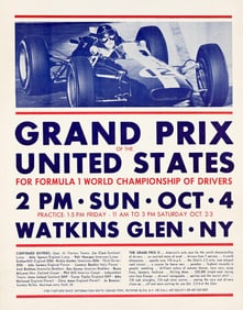 Designer Unknown. [Grand Prix of the United States / Formula 1 / Watkins Glen]. Group of 3 posters