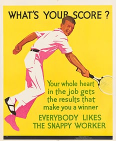 Designer Unknown. What's Your Score? 1929. 44x36½ inches, 111¾x67¼ cm.