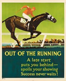 Frank Beatty. Out of the Running / Success Never Waits! 1929. 43¾x36¼ inches, 111¼x92
