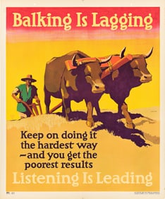 Henry Lee Jr. Balking is Lagging / Listening is Leading. 1929. 43¾x36¼ inches, 111¼