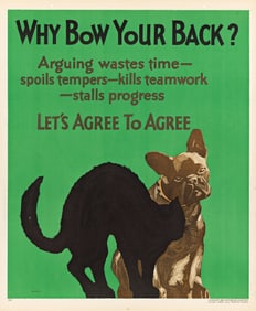 Designer Unknown. Why Bow Your Back? / Let's Agree to Agree. 1929. 43¾x36¼ inches,