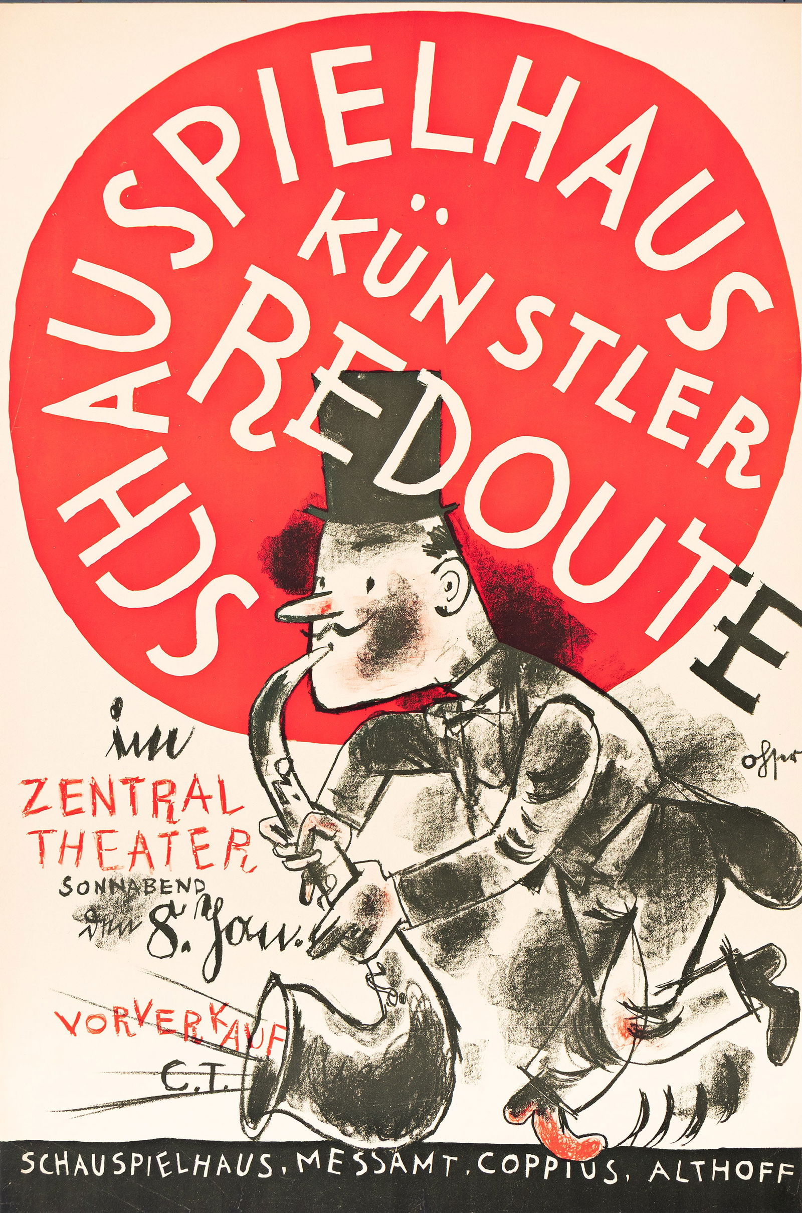 Oster. Schauspielhaus Künstler Redoute. Circa 1928. 35½x23½ inches, 90¼x59¾ (1 of 1)