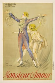 D'Après Louis Icart. Monsieur l'Amour. 1922. 47¼x31¾ inches, 120x80¾ cm.