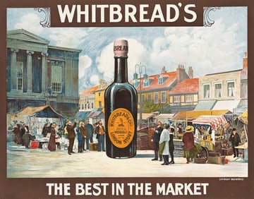 Designer Unknown. Whitbread's / The Best in the Market. 21¼x27 inches, 54x68½ cm.
