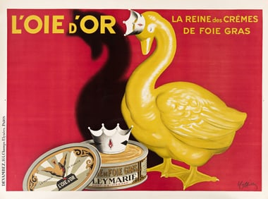 Leonetto Cappiello L'Oie d'Or. Circa 1930. 47x63 inches, 119¼x160 cm.