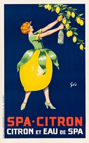 Georges François. Spa Citron. Circa 1930. 63x39½ inches, 160x100¼ cm.