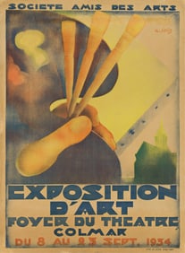 Alfred Selig. Exposition d'Art / Colmar. 1934. 32x23½ inches, 81¼x59¾ cm.