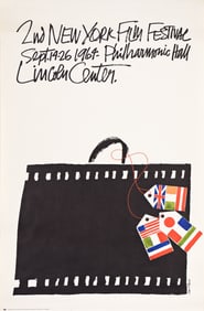 Saul Bass. 2nd New York Film Festival / Philharmonic Hall / Lincoln Center. 1964. 45½x29¾