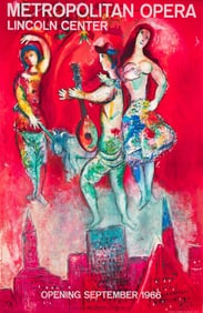 D'Après Marc Chagall [Carmen] / Metropolitan Opera. 1966. 39¾x25½ inches.